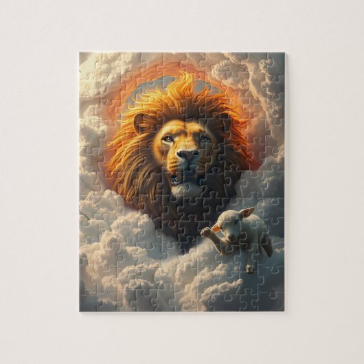 Puzzle Lion and Lamb (Vertical)