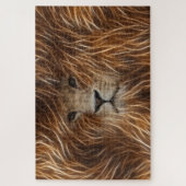 Puzzle Lion avec cheveux longs vous regardant (Vertical)