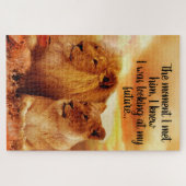Puzzle Lion avec citation (Horizontal)