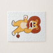 Puzzle Lion avec coeur (Horizontal)