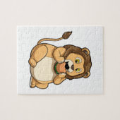 Puzzle Lion avec hamburger (Horizontal)