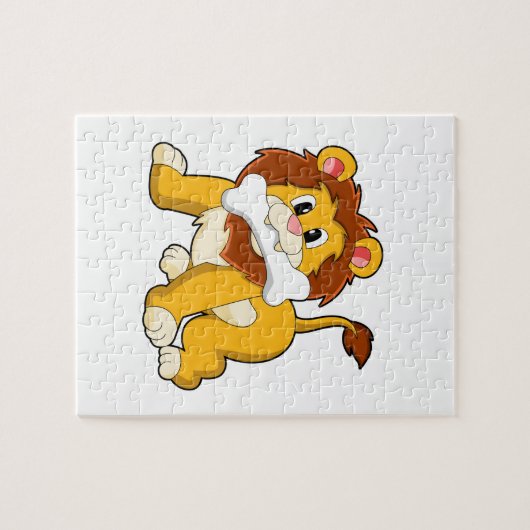 Puzzle Lion avec os (Horizontal)