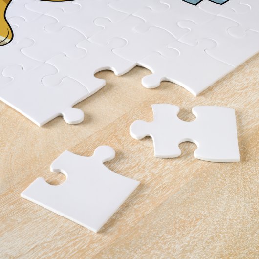 Puzzle Lion avec serviette pour douche (Côté)