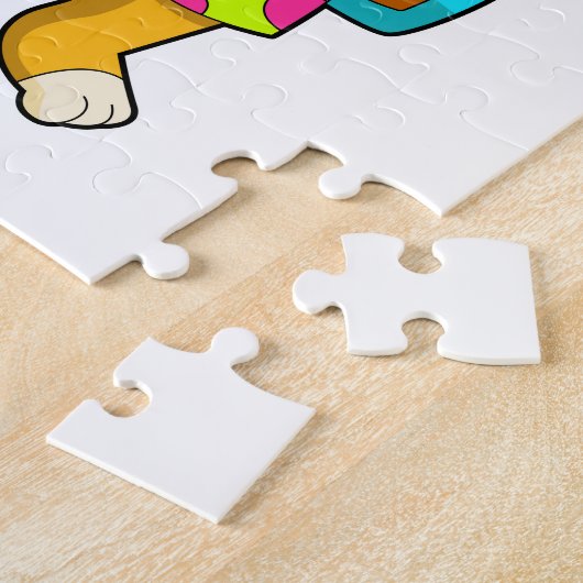 Puzzle Lion comme surfer avec Surfer (Côté)