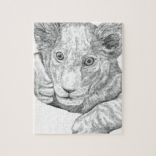 Puzzle Lion Cub (Vertical)