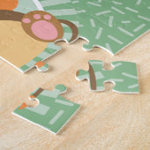 Puzzle Lion de la Jungle mignonne - Animaux de zoo amusan (Côté)