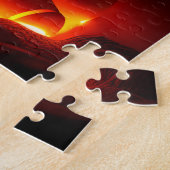 Puzzle Lion de lave aux yeux brillants (Côté)