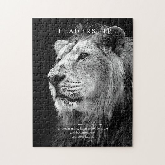 Puzzle Lion de leadership motivationnel tendance (Vertical)