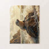 Puzzle Lion de mer au coucher du soleil (Vertical)