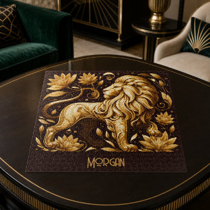 Puzzle Lion doré Majestueux sur mesure