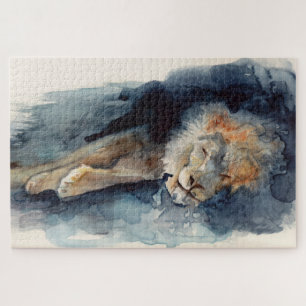 Puzzle lion dormant