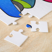 Puzzle Lion en Snowboard avec Snowboard (Côté)