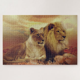 Puzzle Lion Et Lionesse Africains