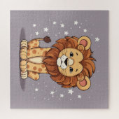 Puzzle Lion étoiles de dessin (Horizontal)