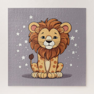 Puzzle Lion étoiles de dessin