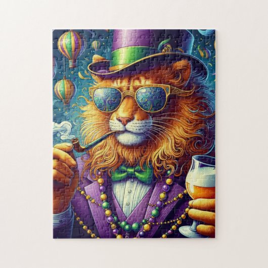 Puzzle Lion/Louisiana Mardi Gras (Vertical)