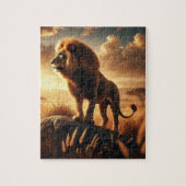 Puzzle Lion majestée est fier d'un rocher (Vertical)