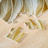 Puzzle Lion majestueux blanc et or (Côté)