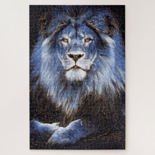 Puzzle Lion Majestueux Étincelant