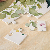 Puzzle Lion Mane Portrait Aquarelle botanique (Côté)