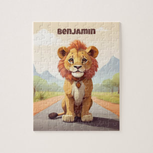 Puzzle Lion mignon Personnalisé Enfant