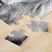 Puzzle Lion noir blanc (Côté)