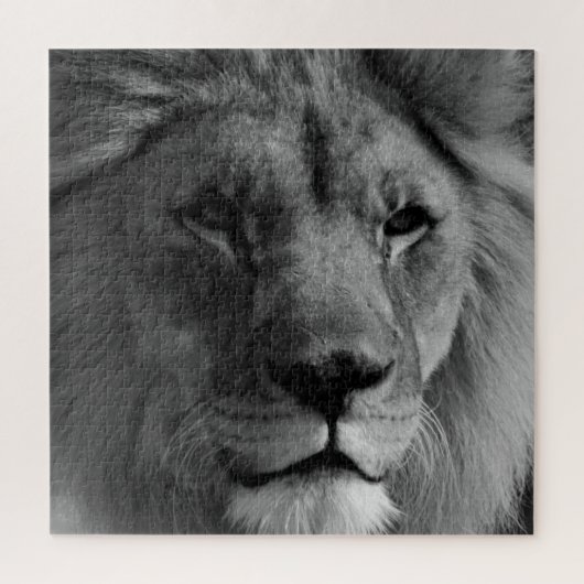 Puzzle Lion noir et blanc (Vertical)