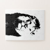 Puzzle Lion noir et blanc (Horizontal)