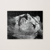 Puzzle Lion noir et blanc (Horizontal)