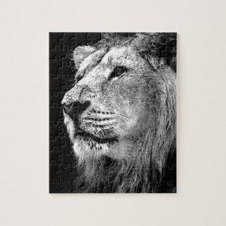 Puzzle Lion noir et blanc