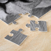 Puzzle Lion noir et blanc (Côté)