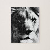 Puzzle Lion noir et blanc (Vertical)