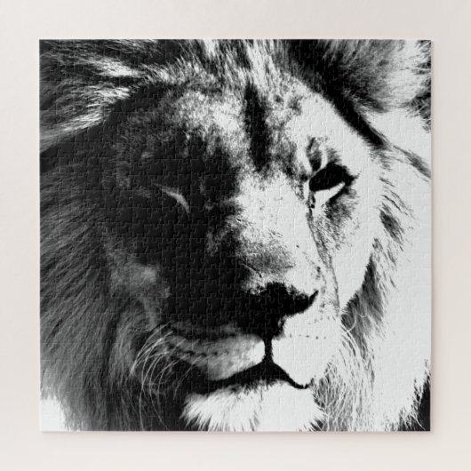 Puzzle Lion noir et blanc (Vertical)