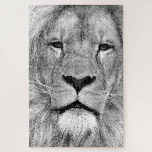 Puzzle Lion noir et blanc