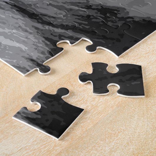 Puzzle Lion noir et blanc (Côté)