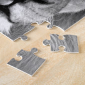 Puzzle Lion noir et blanc (Côté)
