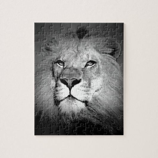 Puzzle Lion noir et blanc (Vertical)