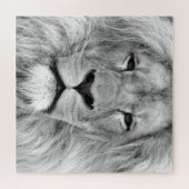 Puzzle Lion noir et blanc - Animaux (Horizontal)