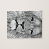 Puzzle Lion noir et blanc - Animaux (Horizontal)