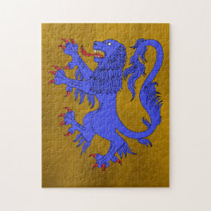 Puzzle Lion Rampant Azure