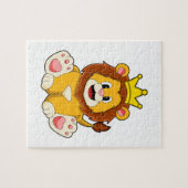 Puzzle Lion roi avec couronne (Horizontal)