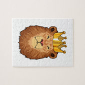 Puzzle Lion roi avec couronne (Horizontal)
