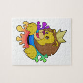 Puzzle Lion roi avec couronne (Horizontal)