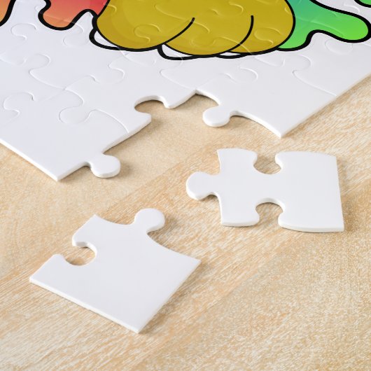 Puzzle Lion roi avec couronne (Côté)