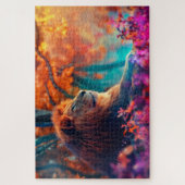 Puzzle Lion Royal dans la conception de la Forêt Enchanté (Vertical)