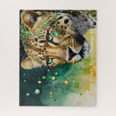 Puzzle Lion tapestry watercolour fantasy mosaic diamond (Vertical)