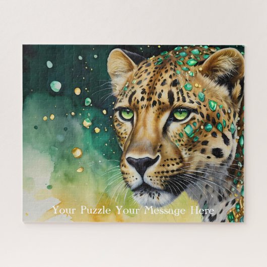 Puzzle Lion tapestry watercolour fantasy mosaic diamond (Horizontal)