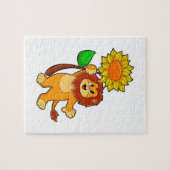 Puzzle Lion with Flower (Horizontal)