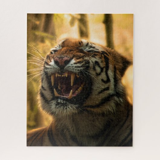 Puzzle Lion Yawning Majestic King of the Jungle (Vertical)