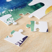Puzzle Liquide : Aquarelle Abstraite moderne. (Côté)